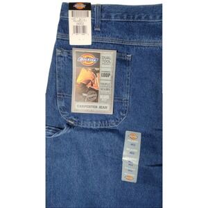 Y2K Era Dead Stock New With Tags Dickies Blue Denim Mens Carpenter Pants 44X32